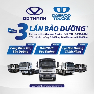 03 LẦN BẢO DƯỠNG MIỄN PHÍ | Khuyến Mãi Khi Mua Xe Daewoo Trucks