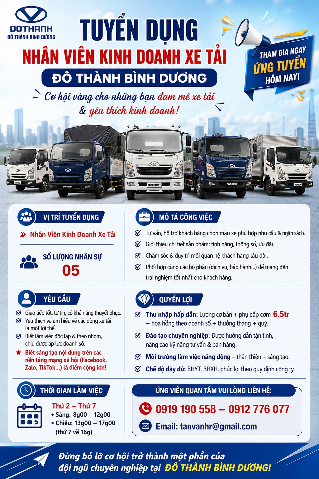 TUYỂN DỤNG NHÂN VIÊN KINH DOANH THÁNG 9