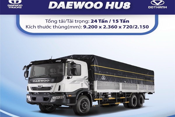 Xe tải Daewoo 15 tấn HU8 sự mạnh mẽ và cá tính